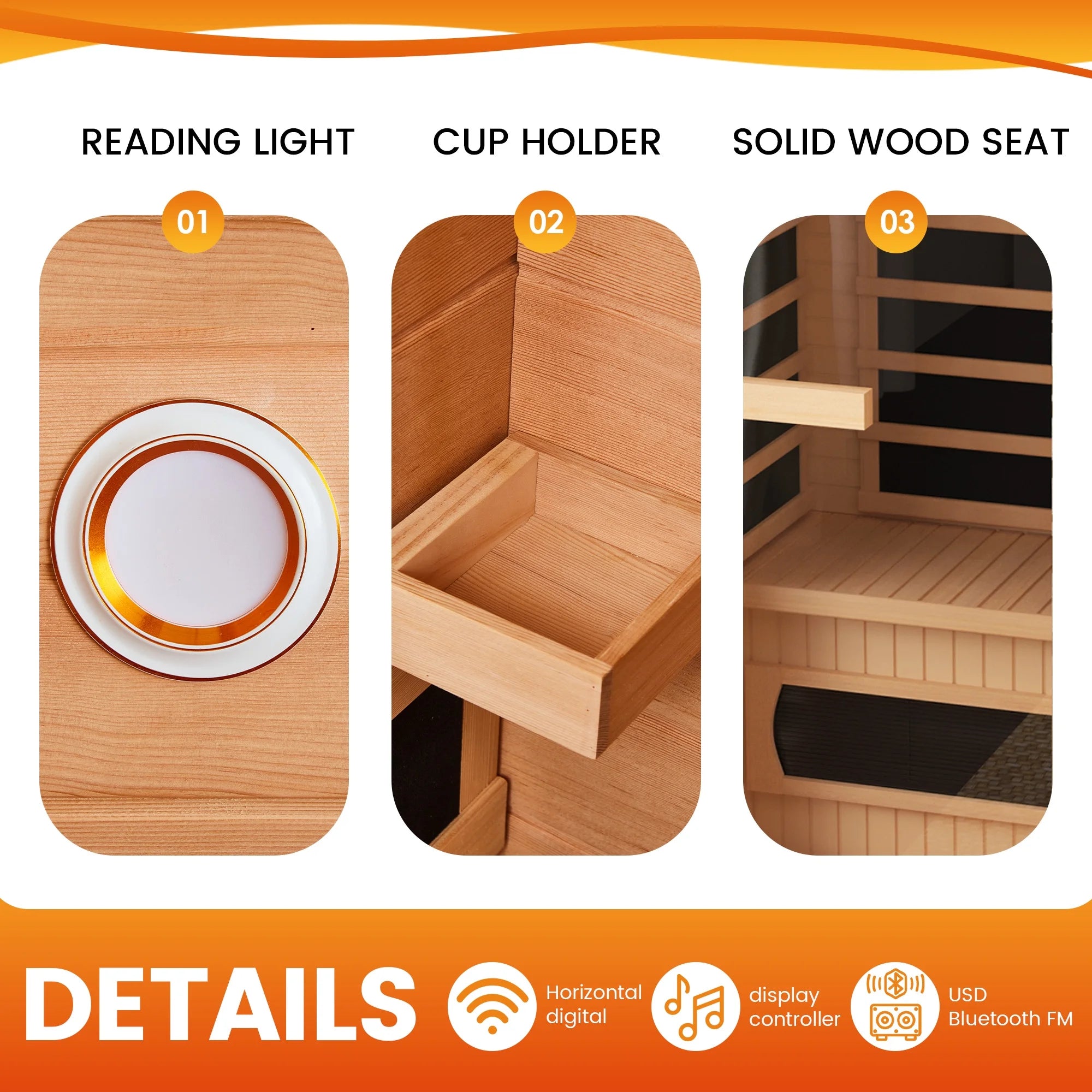 Single Sauna, Home Sauna, Low EMF Far Infrared Sauna, Home Spa Sauna,Infrared Saunas for Home