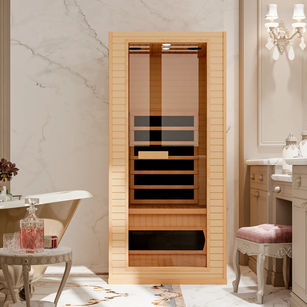 Single Sauna, Home Sauna, Low EMF Far Infrared Sauna, Home Spa Sauna,Infrared Saunas for Home